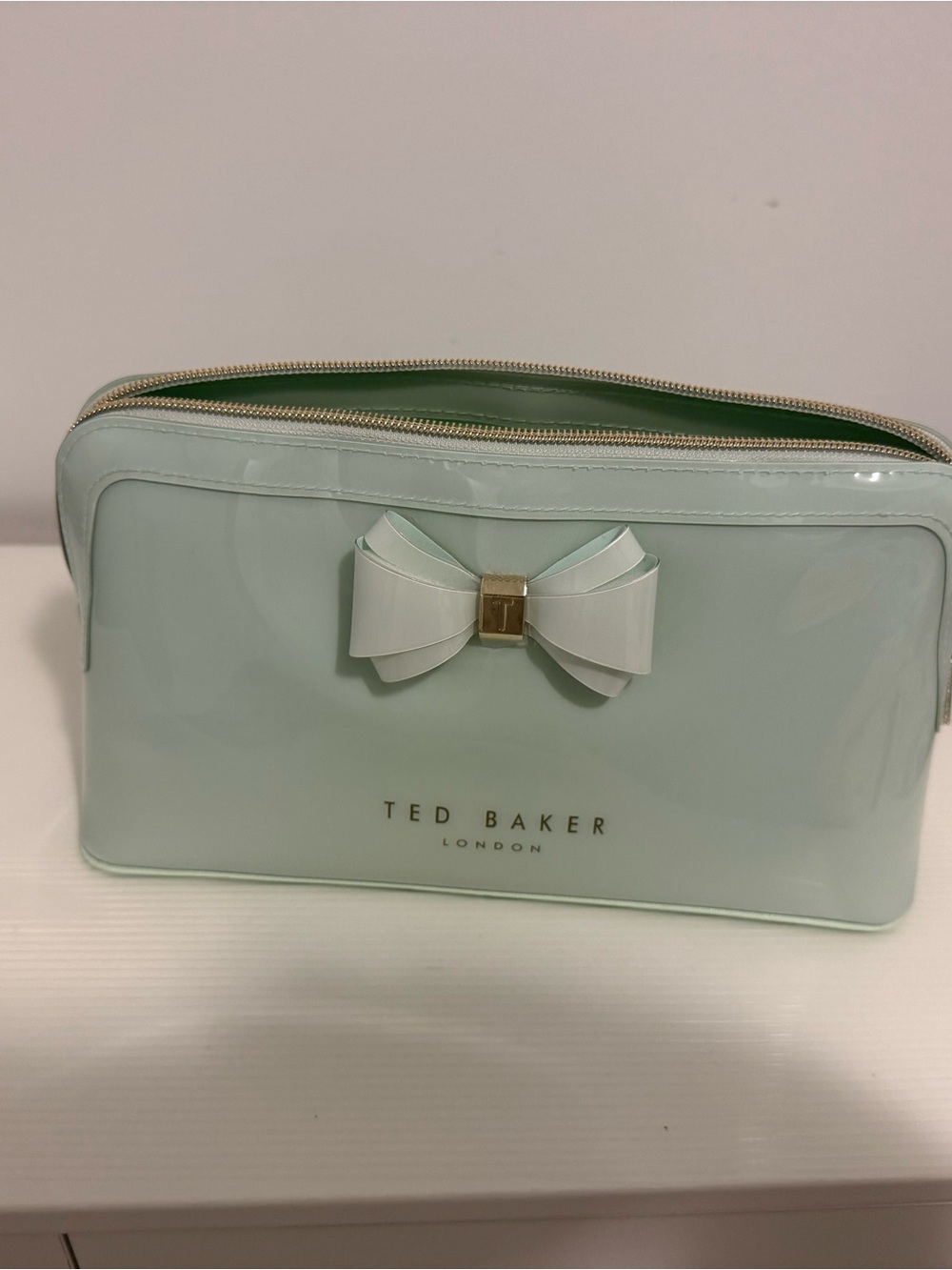 Ted Baker light Mint Green Bow Cosmetic Case